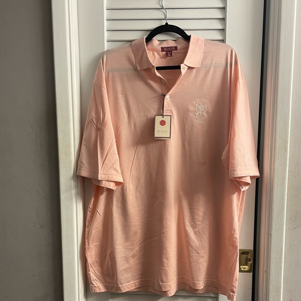 NWT Red House Golf Shirt Mens XL - See pics for embroidered logos